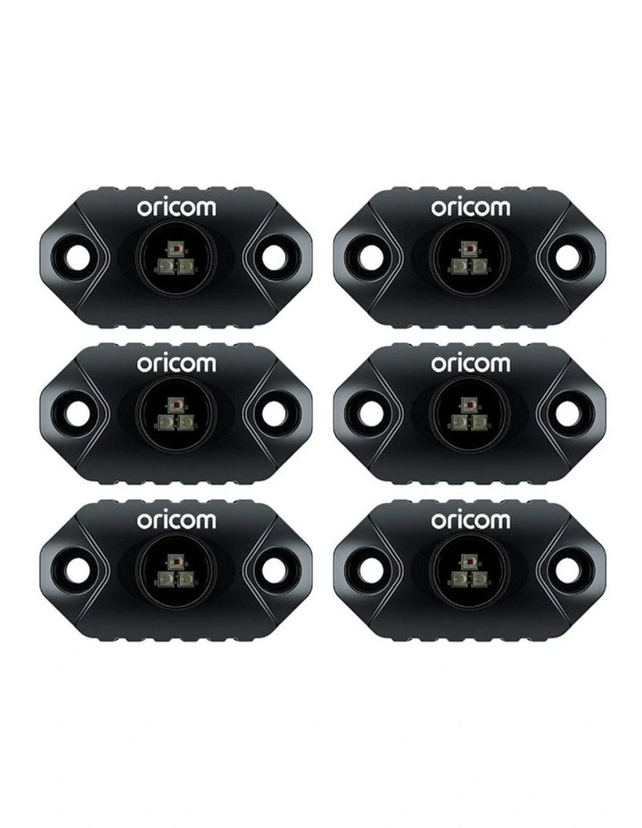 RKLBT6RGB LED Rock Light 6 Pack (RGB) in Black image 1
