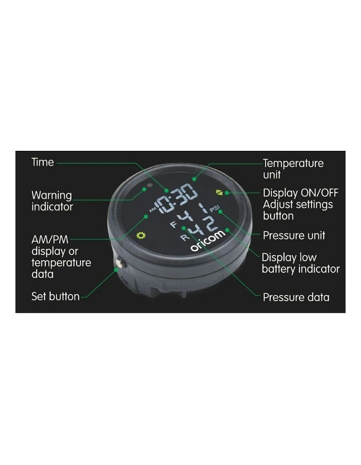 TPMC-2E Tyre Pressure Monitoring System for Motorcycles 2 External Sensors in Black image 3