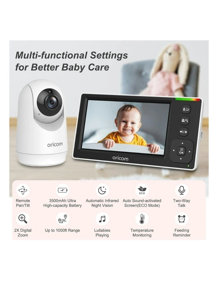SC430 4.3 Video Monitor With Motorised Pan-Tilt Camera in White image 2