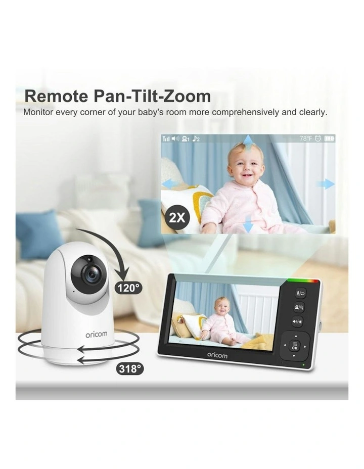 SC430 4.3 Video Monitor With Motorised Pan-Tilt Camera in White image 3