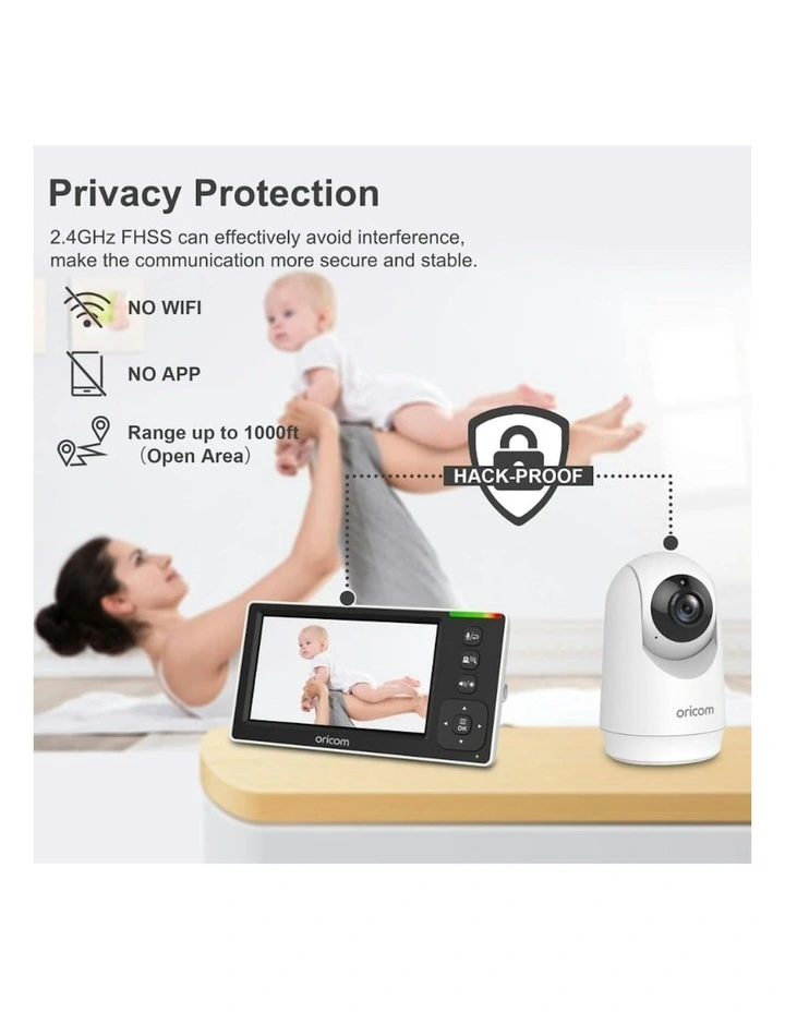 SC430 4.3 Video Monitor With Motorised Pan-Tilt Camera in White image 6