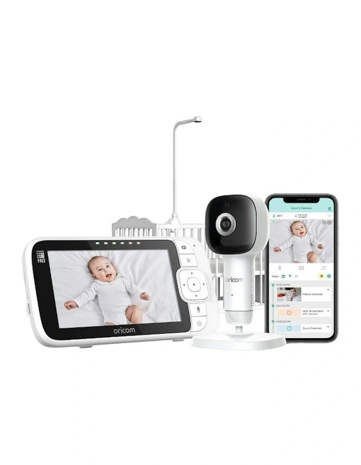 OBH650AI Skyview AI 5 Smart HD Monitor With Cot Stand in White image 1