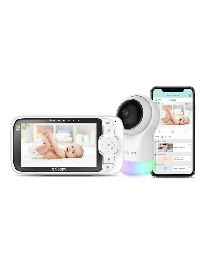 OBH950 5 Smart HD Nursery Pal Glow + Monitor in White image 1