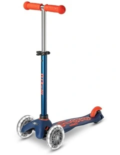 Mini Deluxe LED 3 Wheel Scooter in Navy