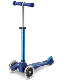 Mini Deluxe LED 3 Wheel Scooter in Blue