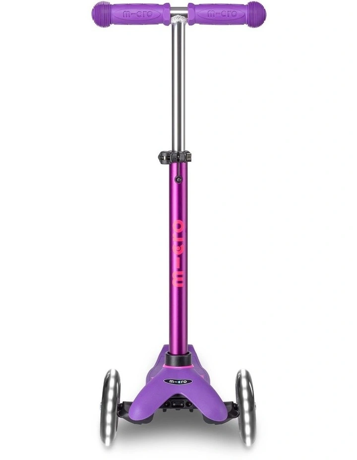 Mini Deluxe LED 3 Wheel Scooter in Purple/Pink image 2