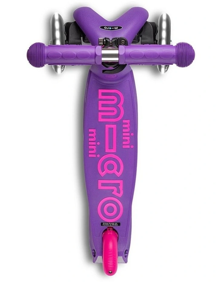 Mini Deluxe LED 3 Wheel Scooter in Purple/Pink image 4