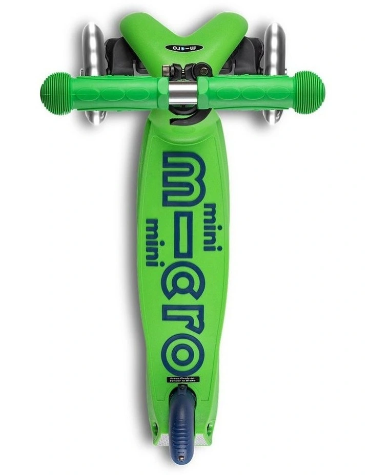 Mini Deluxe LED 3 Wheel Scooter in Green/Blue image 5