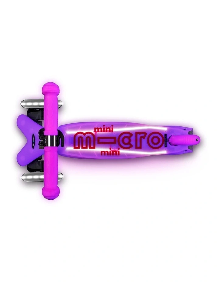Mini Deluxe Glow LED Plus 3 Wheel Scooter in Frosty Pink image 4
