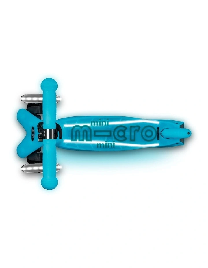 Mini Deluxe Glow LED Plus 3 Wheel Scooter in Glacier Aqua image 4