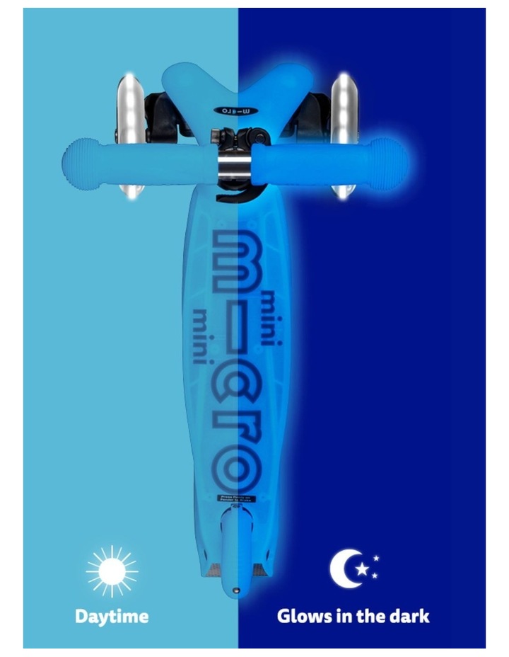 Mini Deluxe Glow LED 3 Wheel Scooter in Arctic Blue image 5