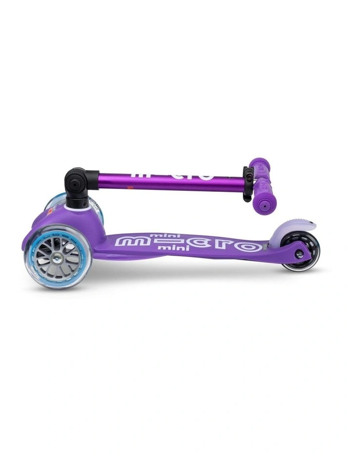 Mini Deluxe Foldable 3 Wheel Scooter in Purple image 2