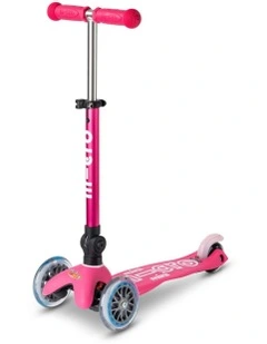Mini Deluxe Foldable 3 Wheel Scooter in Pink