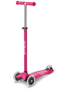 Maxi Deluxe Led Kids Scooter in Pink