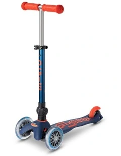 Mini Deluxe Foldable 3 Wheel Scooter in Navy Blue