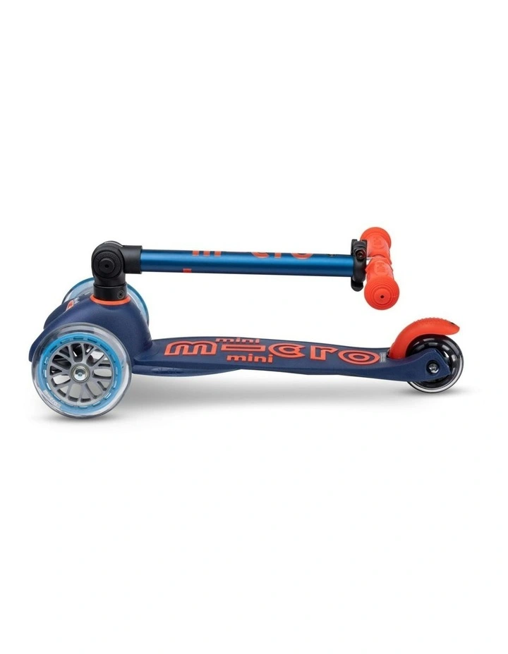 Mini Deluxe Foldable 3 Wheel Scooter in Navy Blue image 2