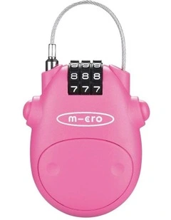 Combination Cable Lock in Pink