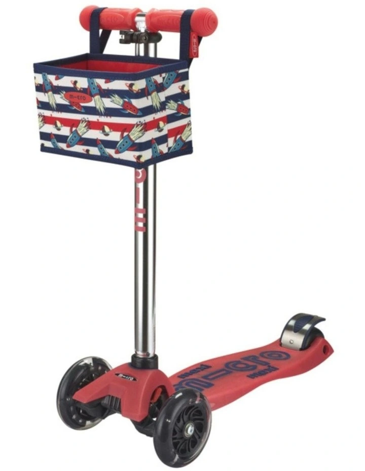 Foldable Pattern Scooter Basket in Multi image 2