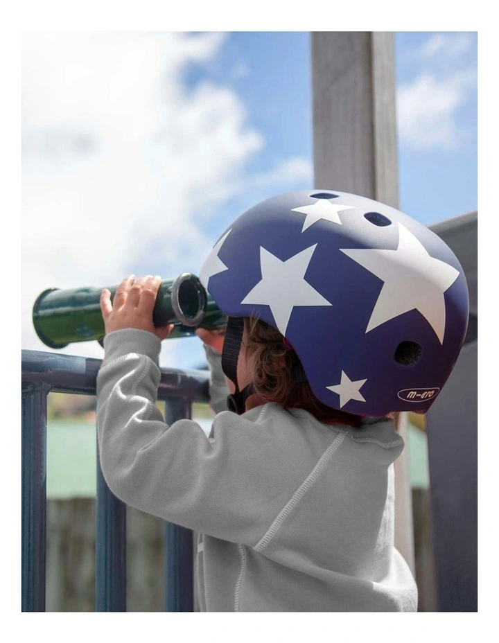 M / Stars Pattern Bike Helmet in Blue image 2