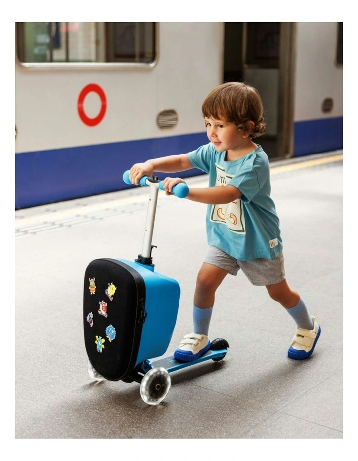 Junior Patch And Play Luggage Scooter in Blue image 2