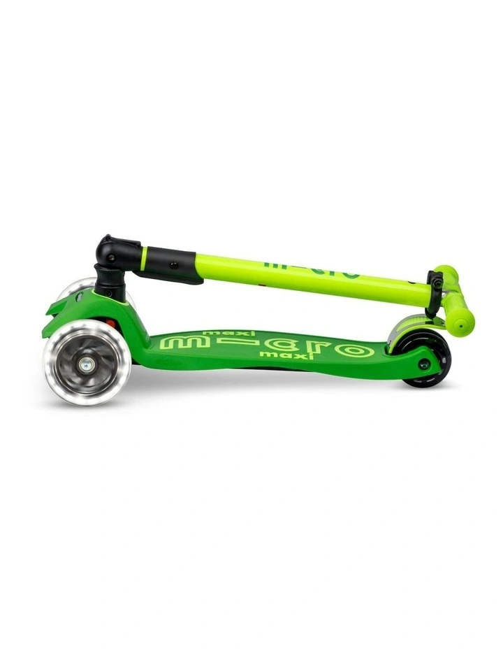 Maxi Deluxe LED 3-Wheel Foldable Scooter in Parrot Green image 5
