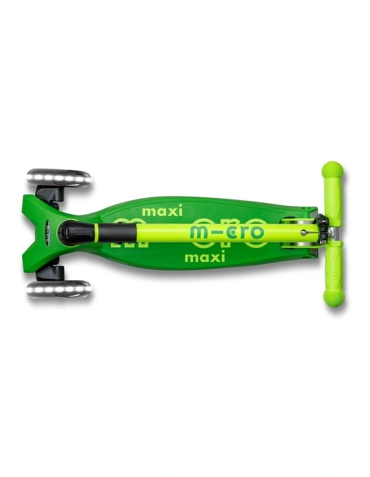 Maxi Deluxe LED 3-Wheel Foldable Scooter in Parrot Green image 6
