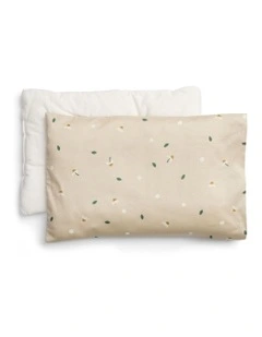 Organic Toddler Pillow and Case in Daisy Sprinkle