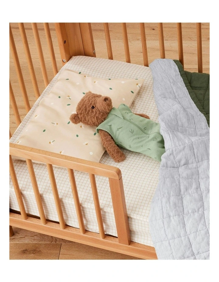 Organic Toddler Pillow and Case in Daisy Sprinkle image 2