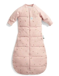Sleeping Bag 2.5 TOG Sleeved Daisies in Baby Pink