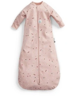 Sleeping Bag 1.0 TOG Sleeved Daisies in Baby Pink