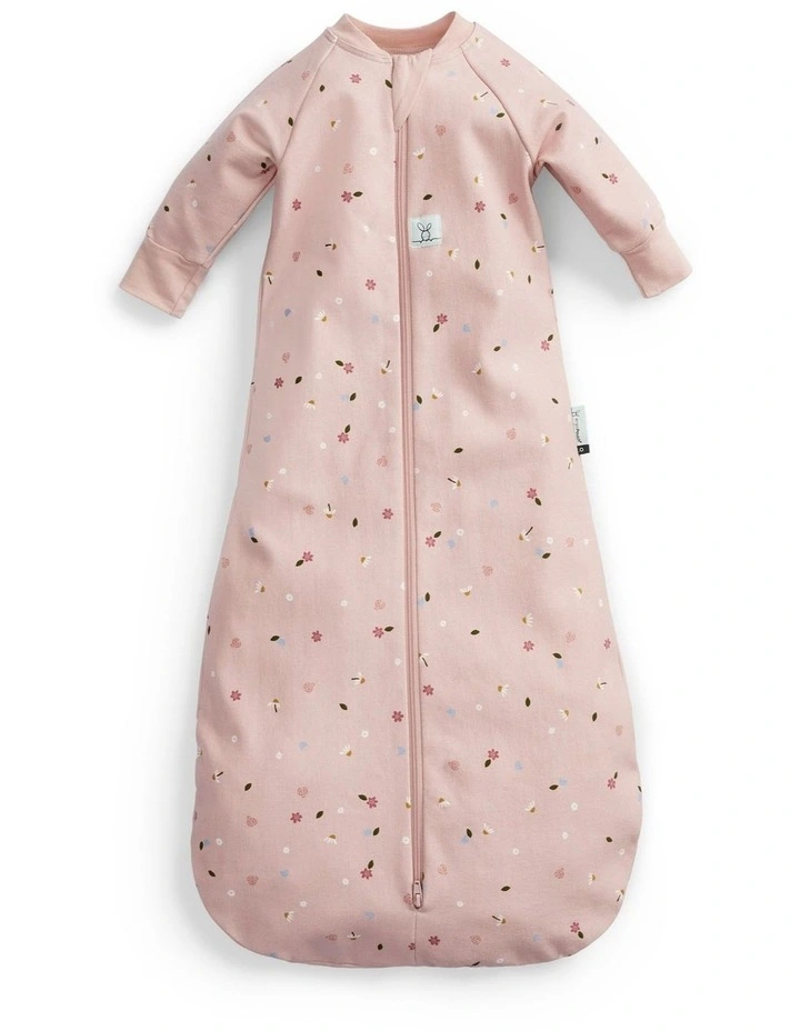 Sleeping Bag 1.0 TOG Sleeved Daisies in Baby Pink image 1