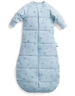 Sleeping Bag 2.5 TOG Sleeved Dragonflies in Baby Blue