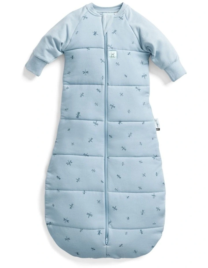 Sleeping Bag 2.5 TOG Sleeved Dragonflies in Baby Blue image 1