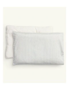 Organic Toddler Pillow And Case in Midnight Stripe