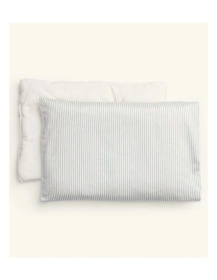 Organic Toddler Pillow And Case in Midnight Stripe image 1