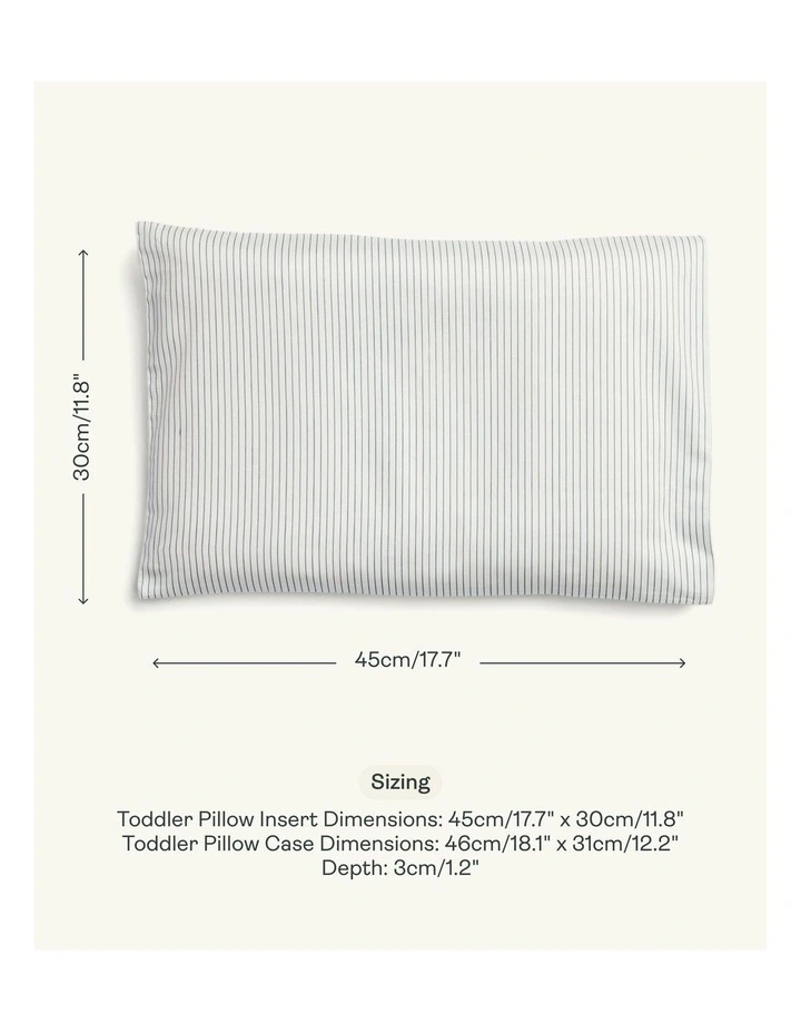 Organic Toddler Pillow And Case in Midnight Stripe image 4