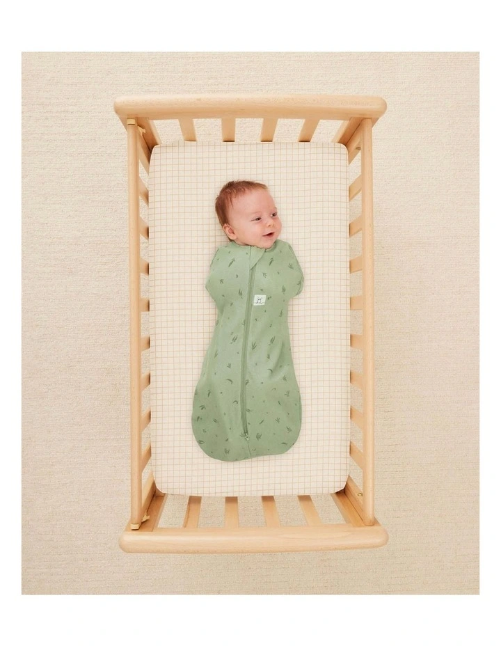 2-in-1 Waterproof Fitted Sheet in Caramel Grid image 2