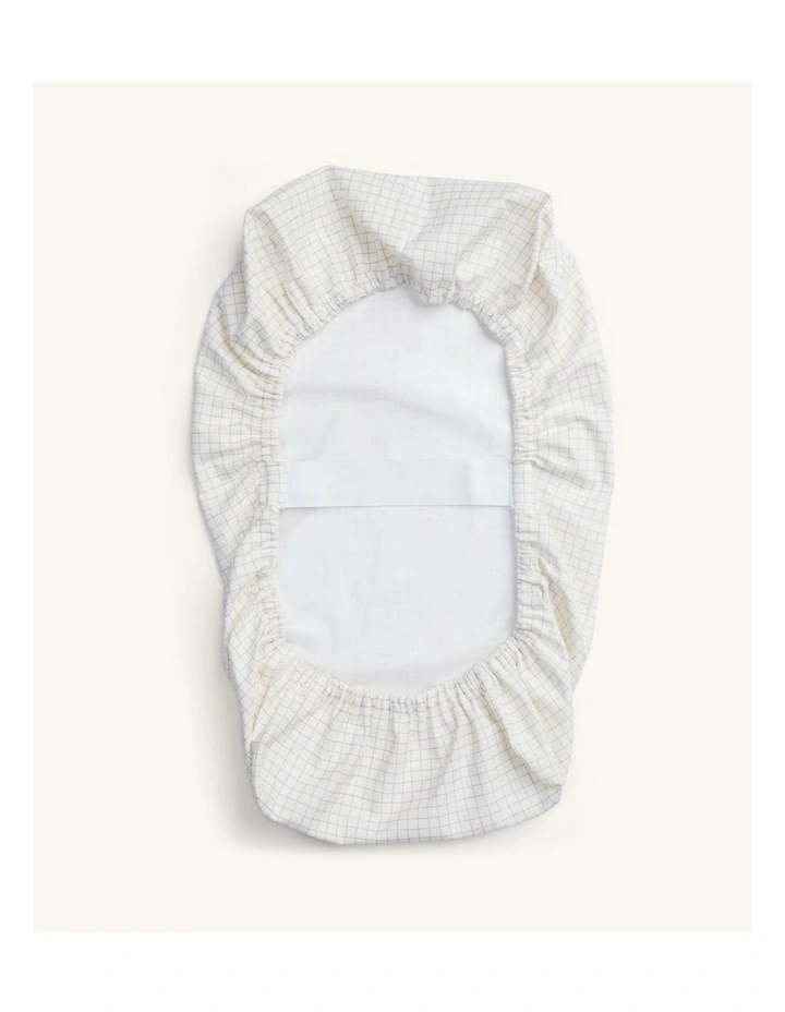 2-in-1 Waterproof Fitted Sheet in Caramel Grid image 6