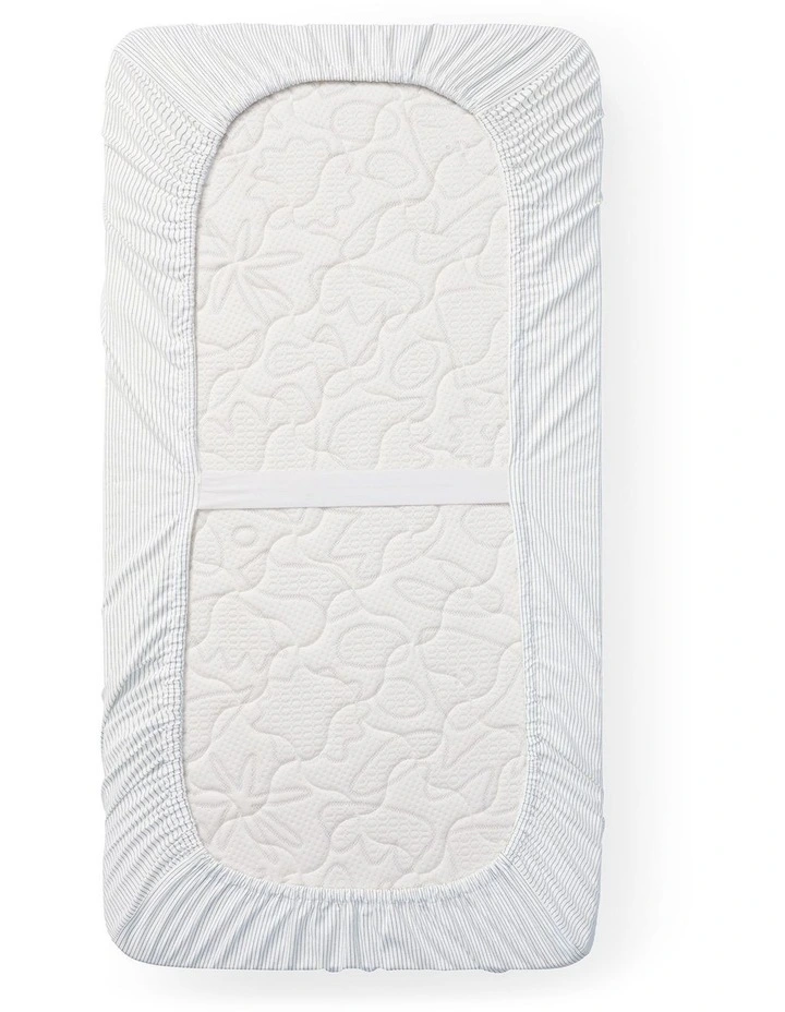 2-in-1 Waterproof Stripe Fitted Sheet in Midnight image 2