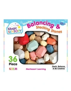 36 Piece Wooden Balancing & Stacking Stones