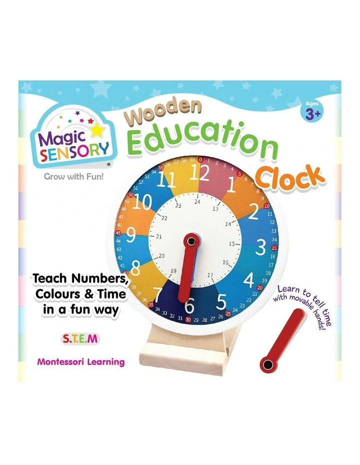 Wooden Early Education Learning Clock image 1