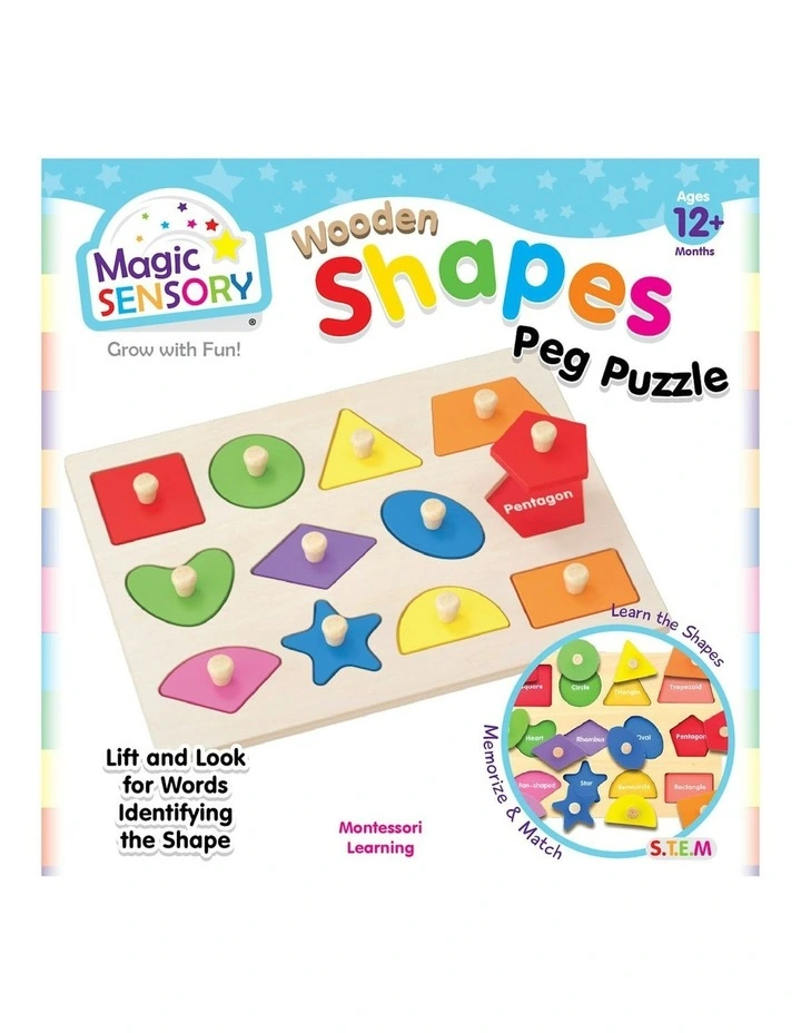 Wooden Shapes Peg Puzzle image 1