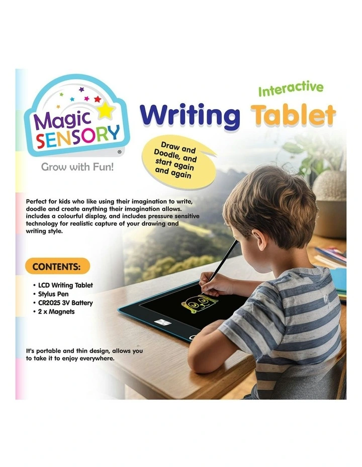Interactive LCD Writing Tablet Blue Star (USB Rechargeable) image 3