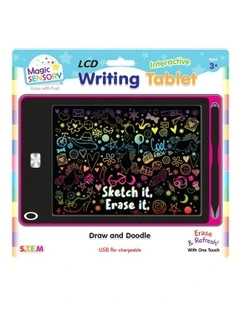 Interactive LCD Writing Tablet Pink Unicorn (USB Rechargeable)