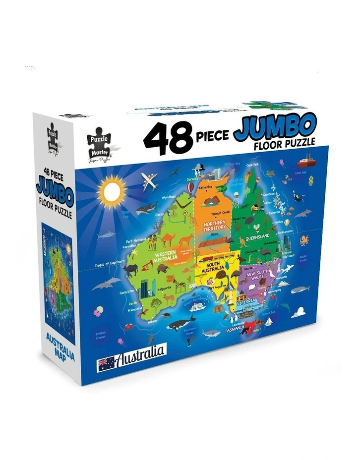 48 Piece Jumbo Floor Puzzle Aussie Map image 1