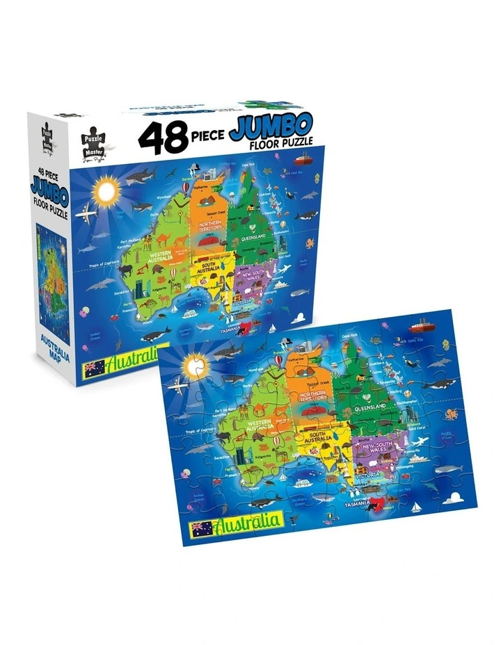 48 Piece Jumbo Floor Puzzle Aussie Map image 2