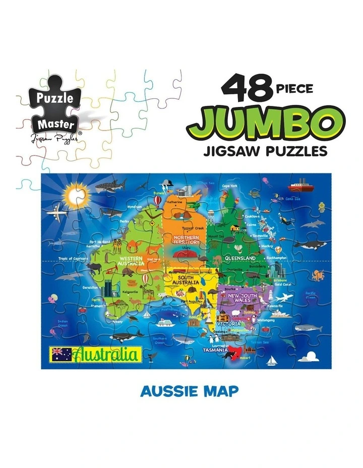 48 Piece Jumbo Floor Puzzle Aussie Map image 3