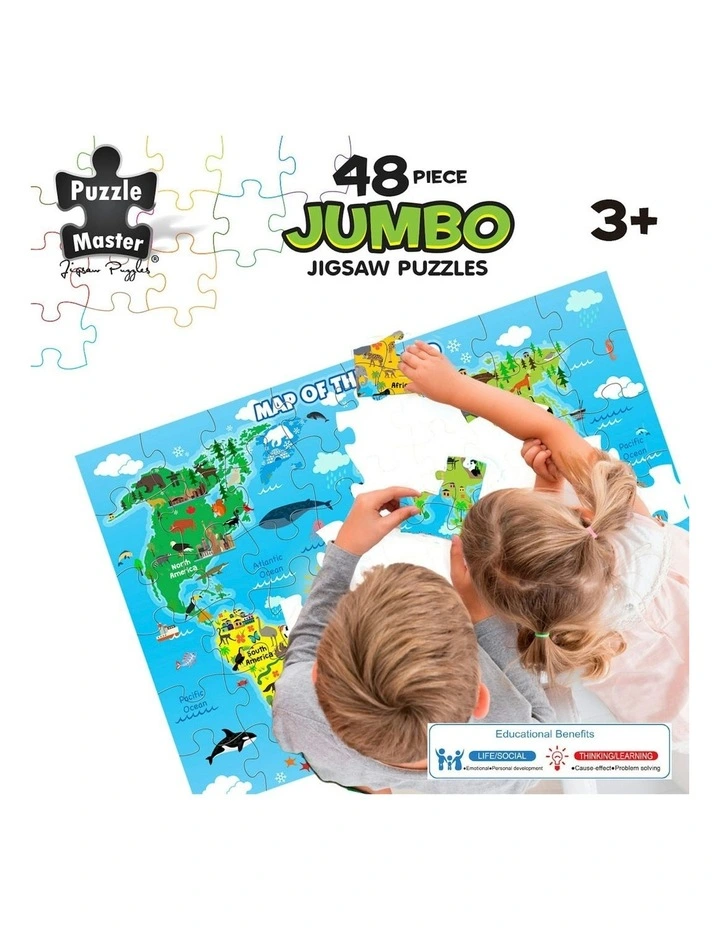 Jumbo Floor Puzzle World Map 48 Piece image 4