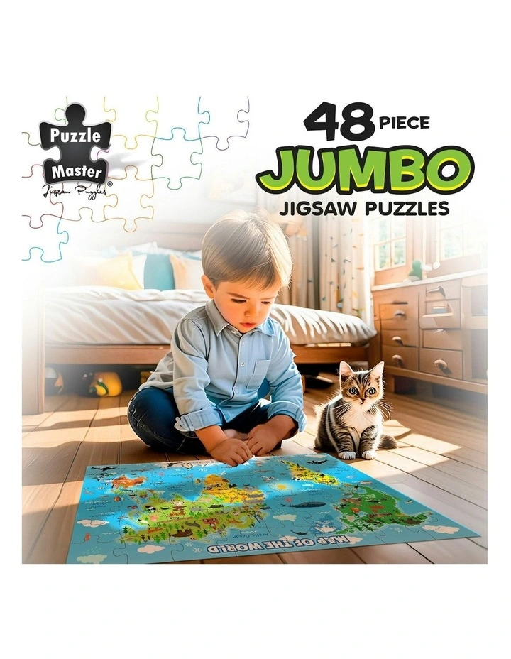 Jumbo Floor Puzzle World Map 48 Piece image 5
