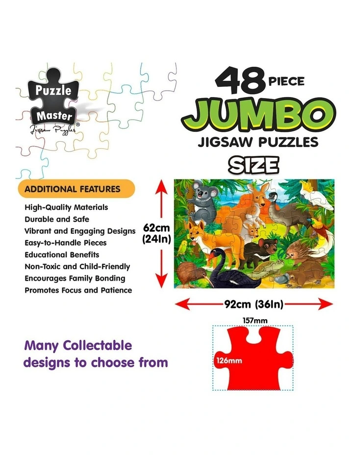 Jumbo Puzzles Aussie Animals 48 Piece image 4